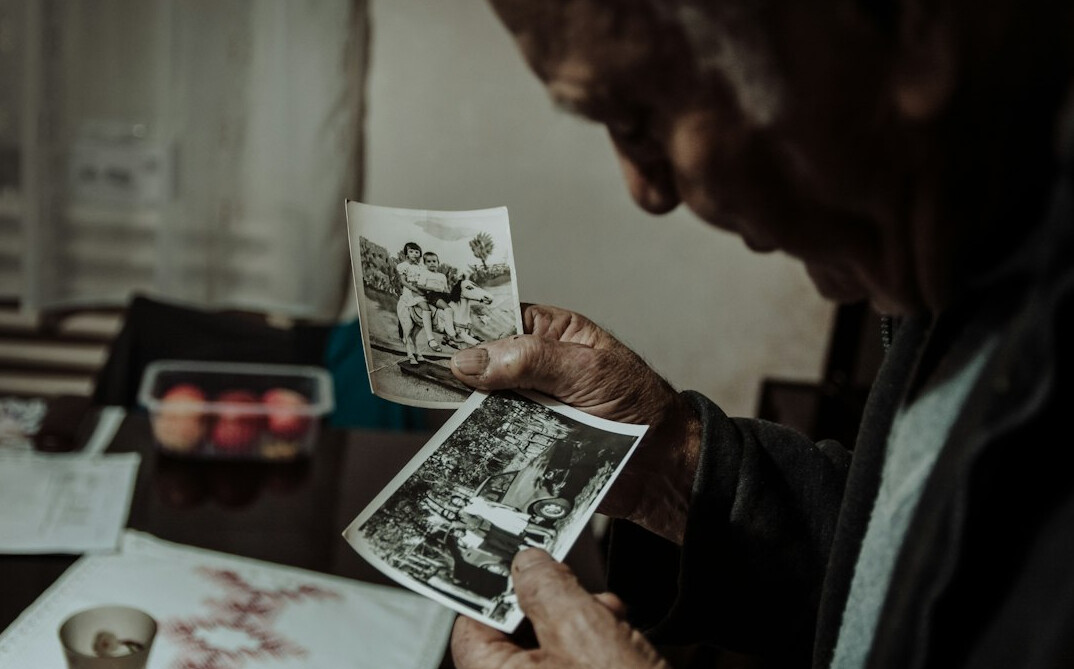 detective examining old evidence