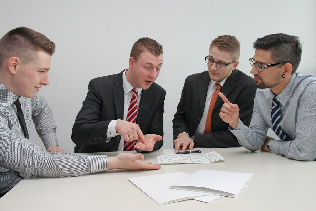 team of detectives discussing
